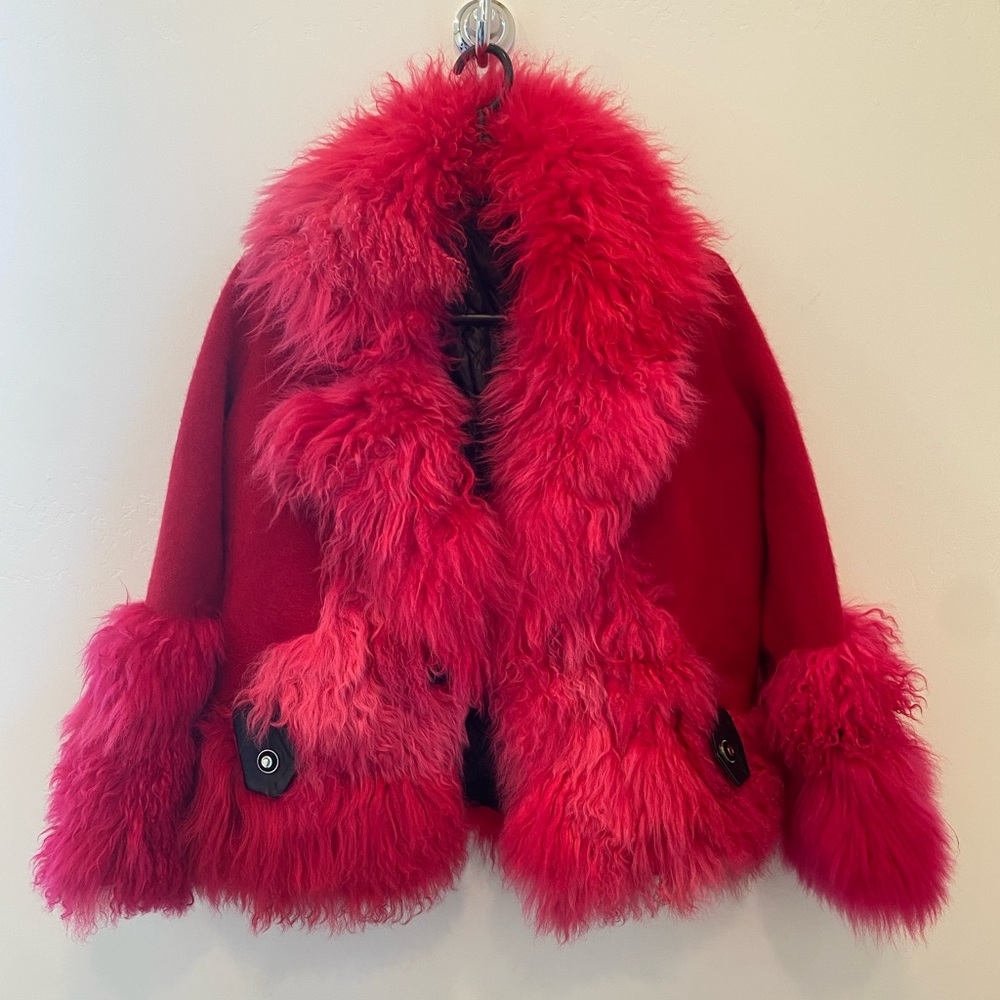 Fuchsia pink coat